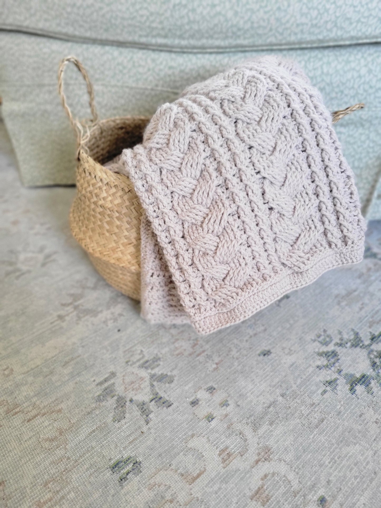 Cable Throw Crochet Pattern