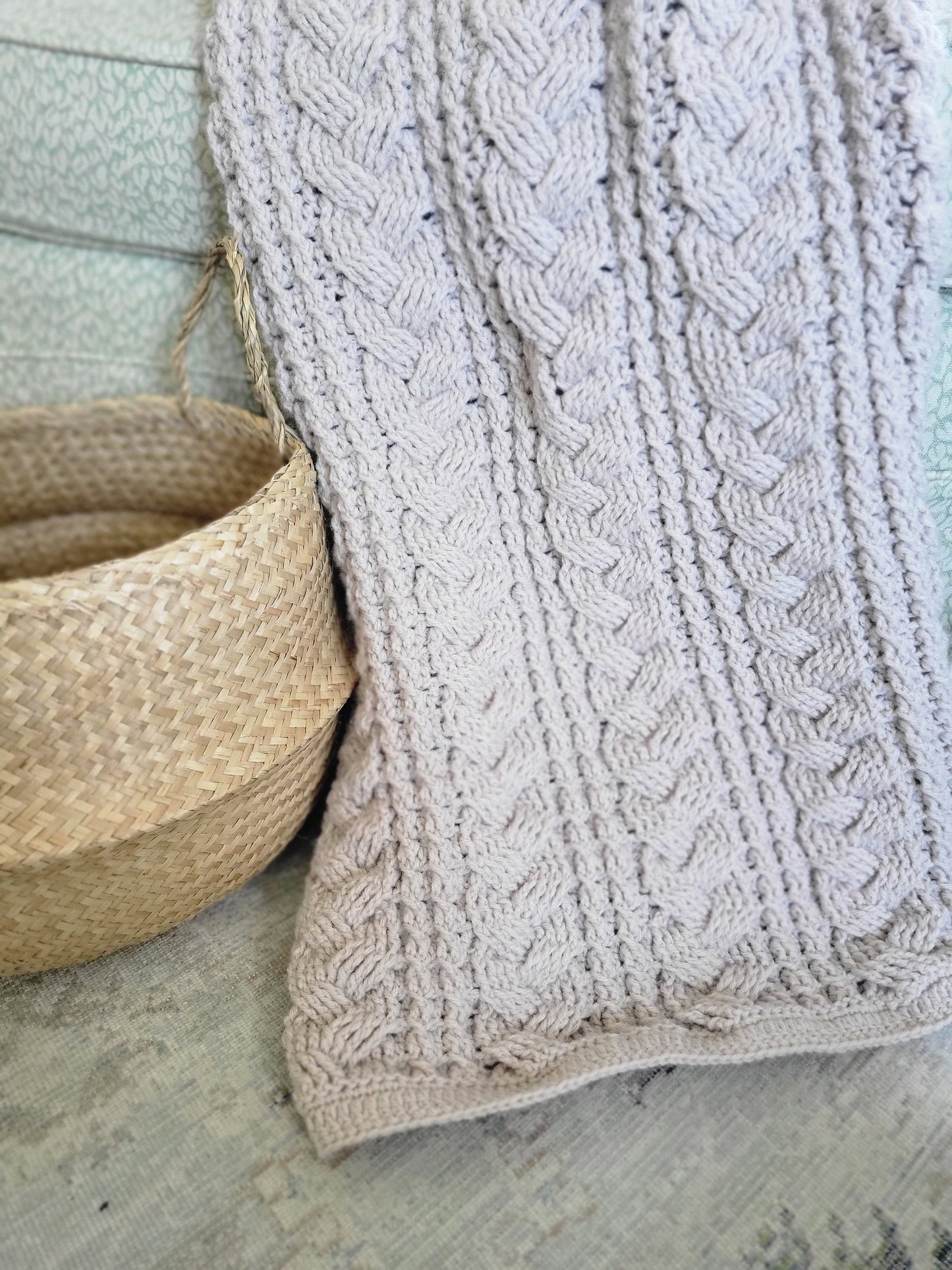 Cable Throw Crochet Pattern