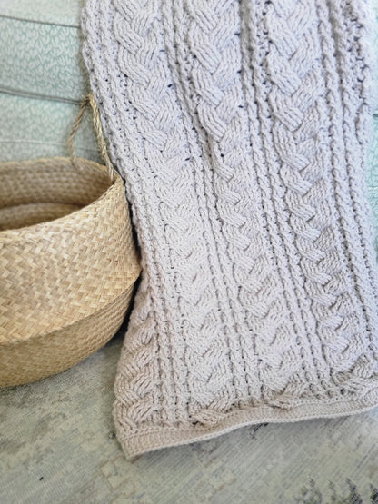 Cable Throw Crochet Pattern