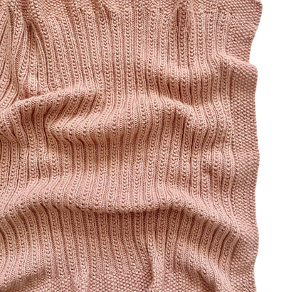 Ribbed Seedling Baby Blanket Knitting Pattern